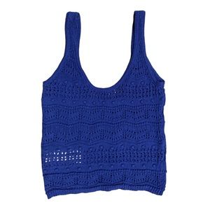 Mango Blue Crochet Tank Top